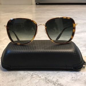 Barton Perreira tortoise + gold accent sunglasses